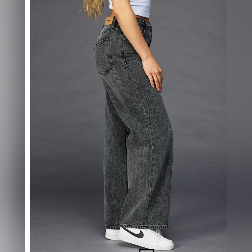 RSQ Charcoal Wide Leg Women's Jeans - Picture 2 of 7